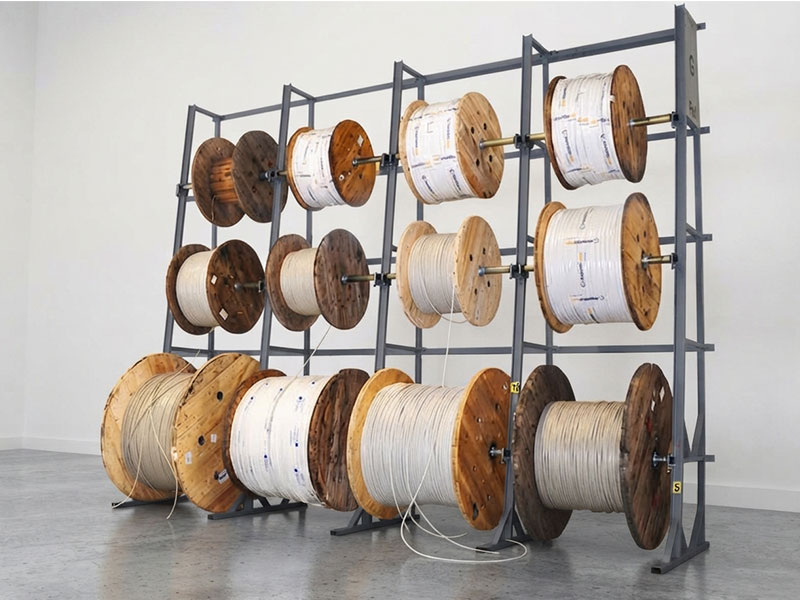 Roll’Rack Mega - Fixed rack for storing and unwinding large cable drums | Mecaspin