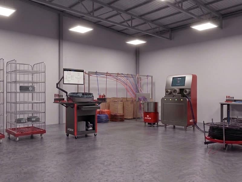 MS01 semi automatic pre wiring machine installation simulation Mecaspin