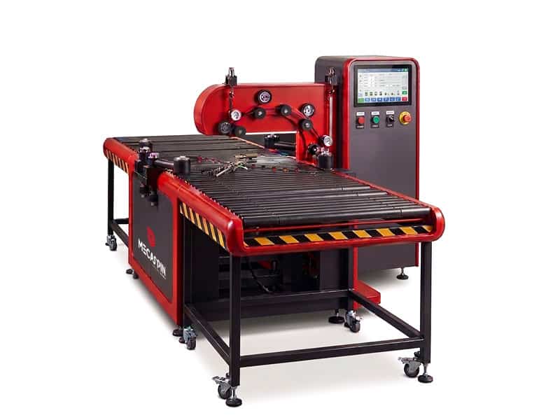 orbital wrapping machine for plastic film around toroidal coils Mecaspin