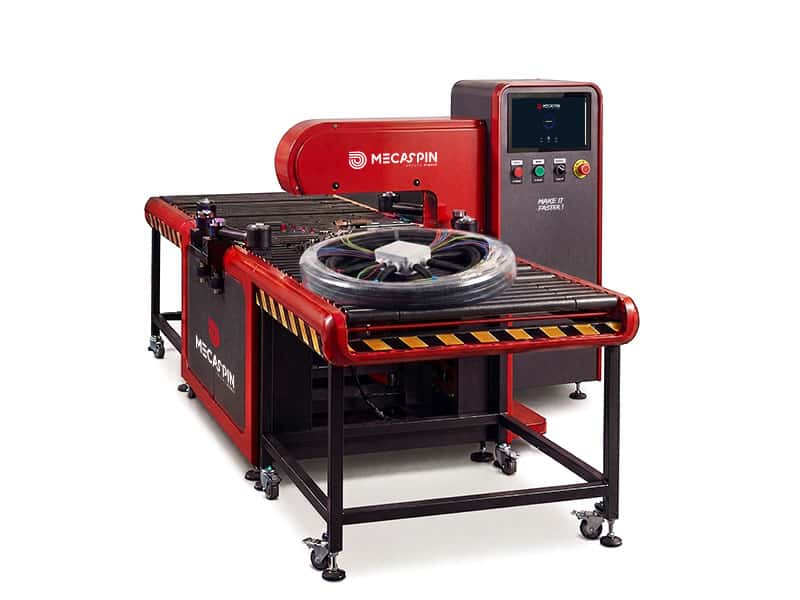 orbital wrapping machine with electrical octopus wiring Mecaspin