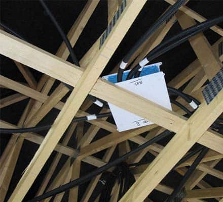 Step 3: route the conduits through ceilings and partitions