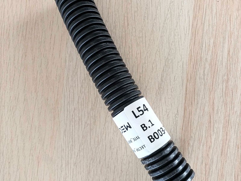 StiCab label on sheath Mecaspin